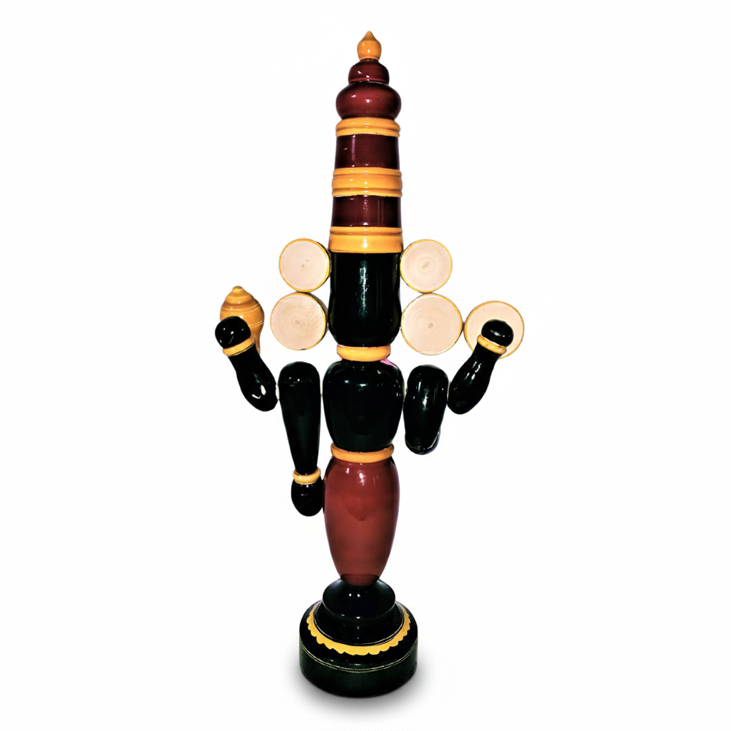 Etikoppaka Handicraft Wood Lord Balaji | Lord Venkateswara Idol standing Model