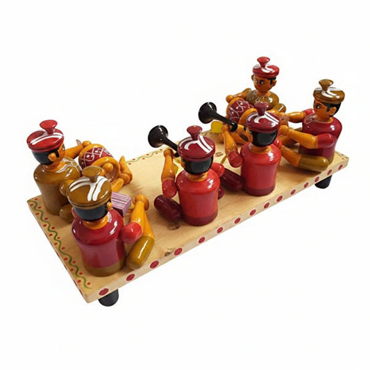 Wooden Musical Troupe | Dolu Sannai Melam Show Piece | Etikoppaka Handicrafts
