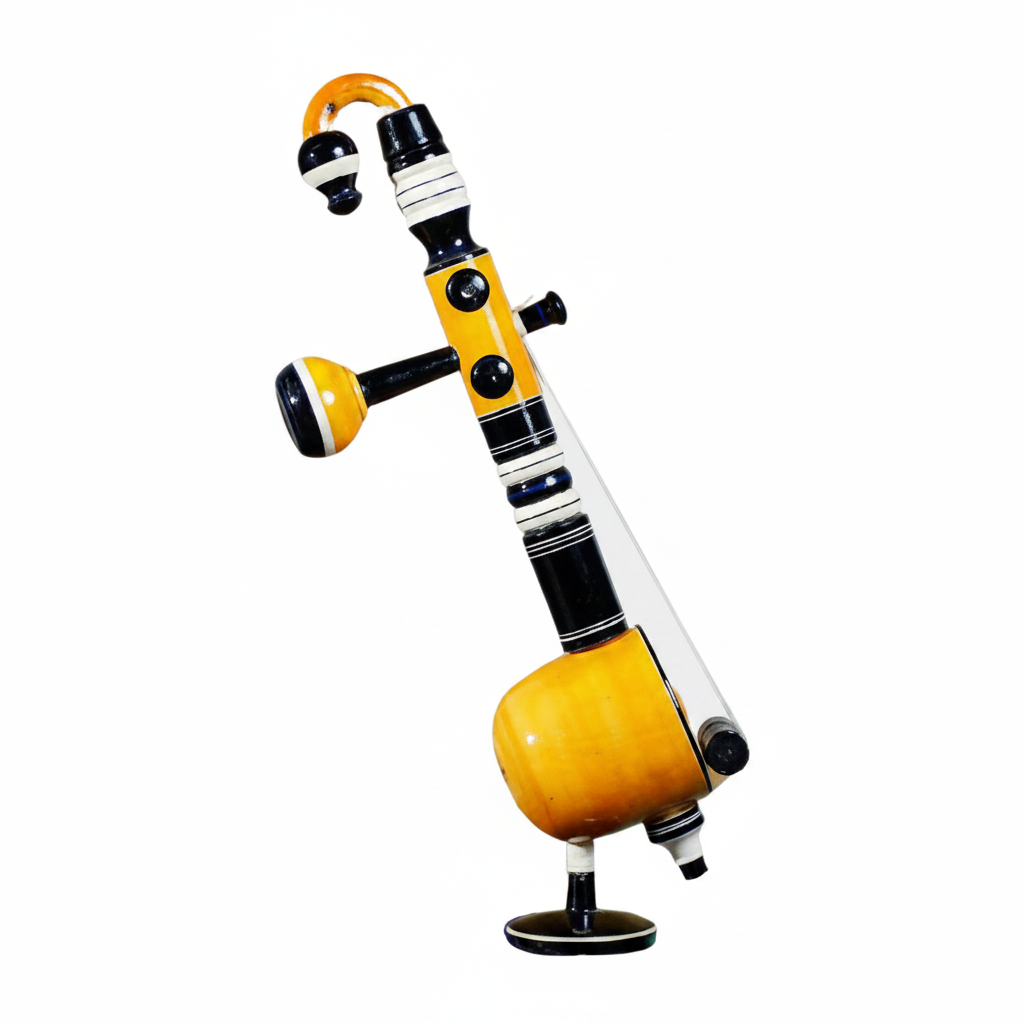 Wooden Veena Instrument Show Piece for Home Decor and Office | Etikoppaka Toys