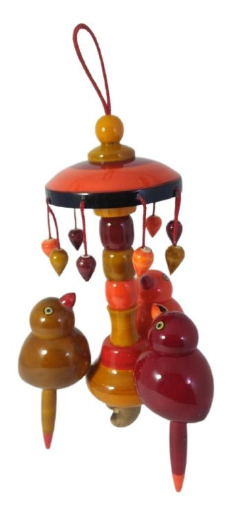 Wooden 3 Birds Hanging Home Decor | Etikoppaka Handmade Toys