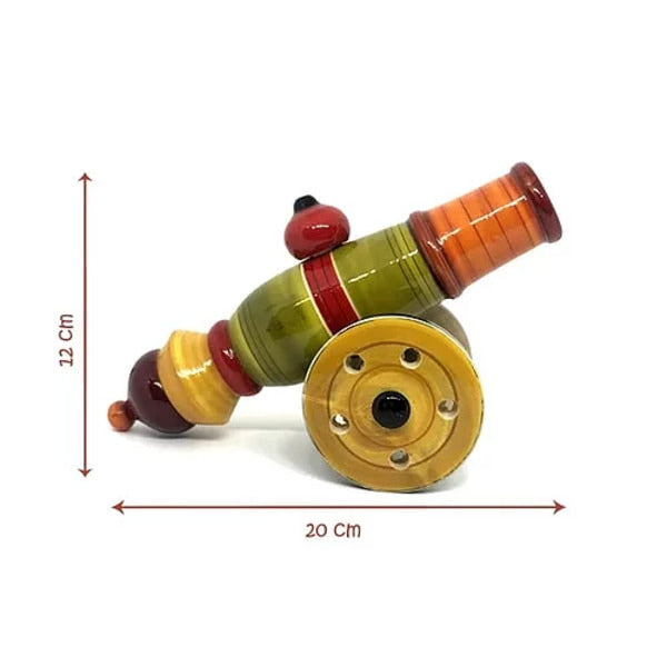 Etikoppaka Handmade Wooden Canon Toy | Etikoppaka Bommalu