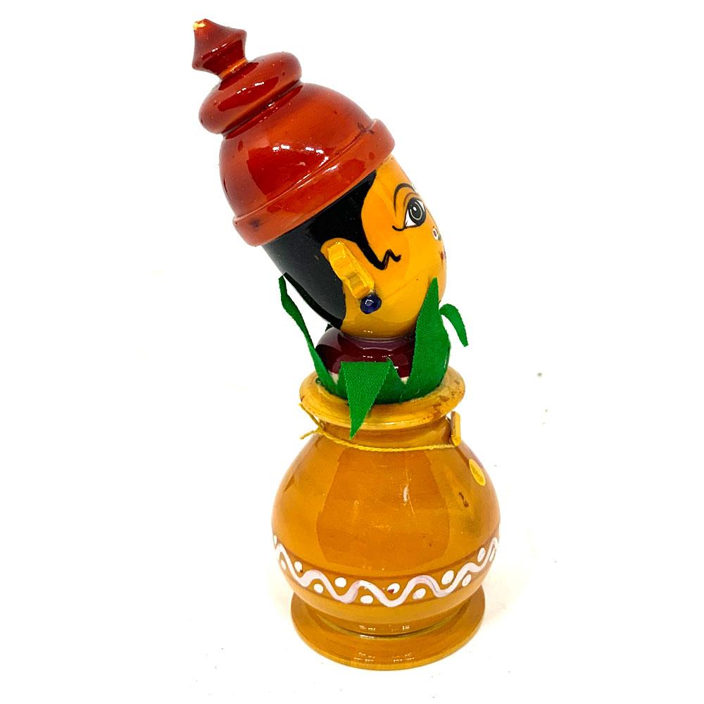 Devi KumKum Barini Made With Wooden, Etikoppaka Handicraft Toys