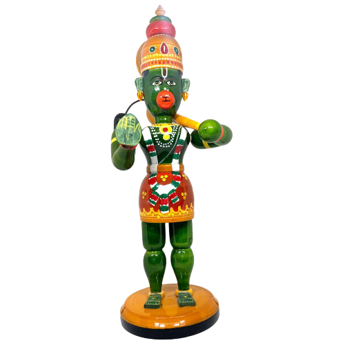 Wooden Hanuman | Etikoppaka Handmade Toys | Natural Colours and Eco Friendly