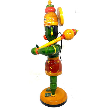 Wooden Hanuman | Etikoppaka Handmade Toys | Natural Colours and Eco Friendly