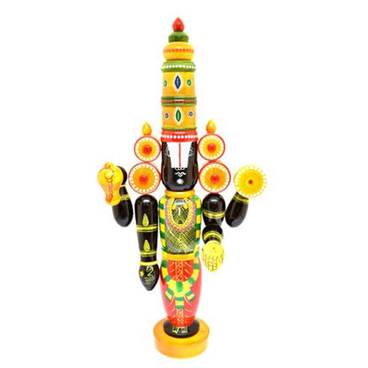 Wooden Tirupathi Lord Balaji | Etikoppaka Non Toxic Toys