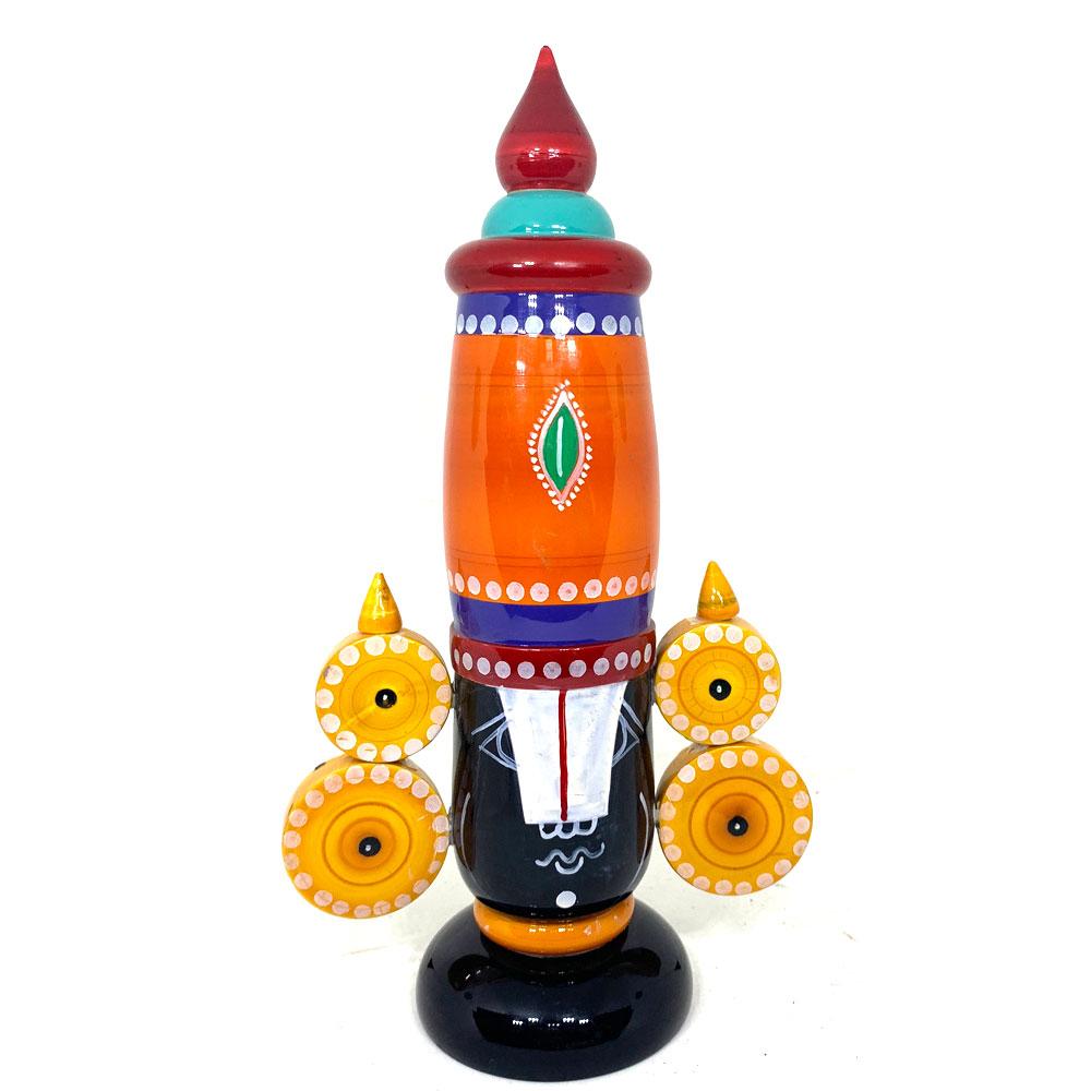 Etikoppaka Wooden Tirupati Lord Venkateswara Table top Item for Home or Office