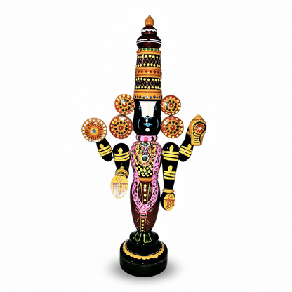 Etikoppaka Handicraft Wood Lord Balaji | Lord Venkateswara Idol standing Model