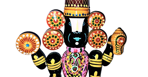 Etikoppaka Handicraft Wood Lord Balaji | Lord Venkateswara Idol standing Model