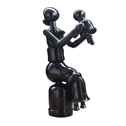 Etikoppaka Wooden Mother and Child Sitting for Home Decor | Made with Natural Colours and Eco Friendly
