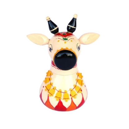 Wooden Nandhi KumKum Box | Etikoppaka Handmade Toys