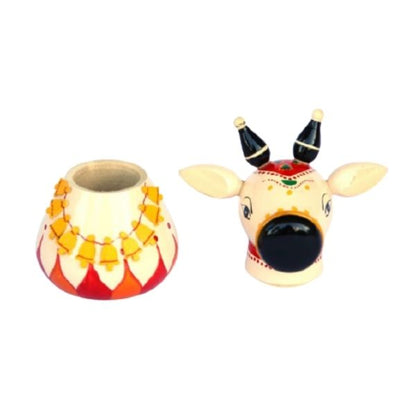 Wooden Nandhi KumKum Box | Etikoppaka Handmade Toys
