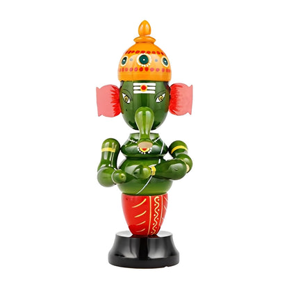 Wooden Ganapathi Idol | Etikoppaka Handmade Toys