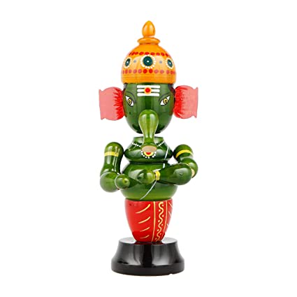Wooden Natraj Ganpathi | Etikoppaka Ganesha Handicraft | Non toxic, Eco friendly