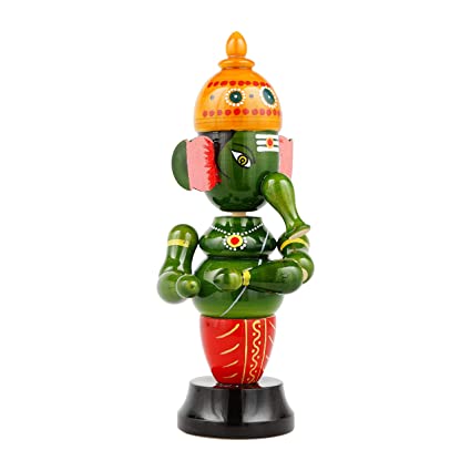 Wooden Natraj Ganpathi | Etikoppaka Ganesha Handicraft | Non toxic, Eco friendly