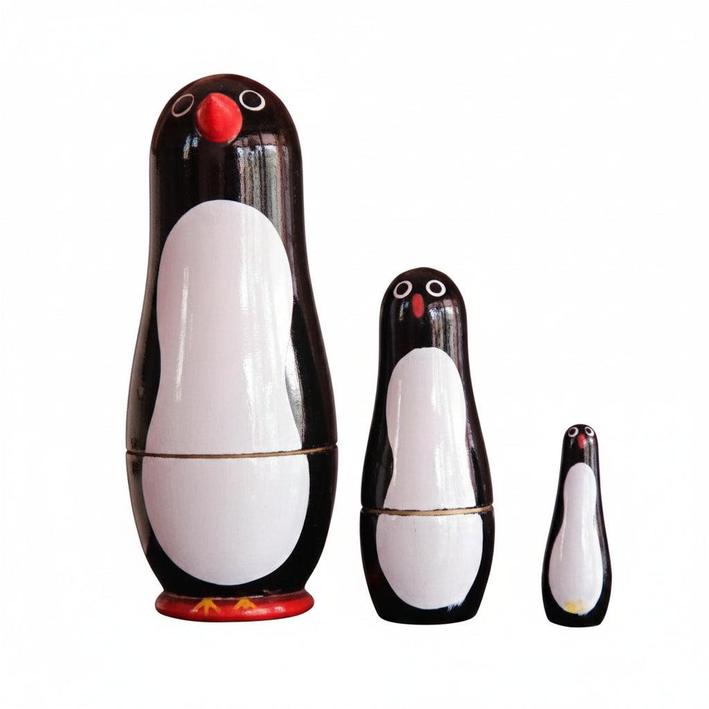Etikoppaka Handmade Toys | Wooden 3 in 1 Penguin Show Piece | Non Toxic and Eco Friendly Toys