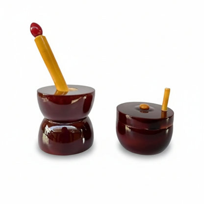 Wooden Rolu Rokali and Tiragali Show Piece | Etikoppaka Handmade Toys made with Natural Colours