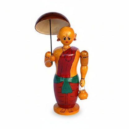 Etikoppaka Handmade Toys | Wooden Vamanudu Show Piece for Home Decor and Office