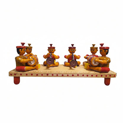 Wooden Musical Troupe | Dolu Sannai Melam Show Piece | Etikoppaka Handicrafts