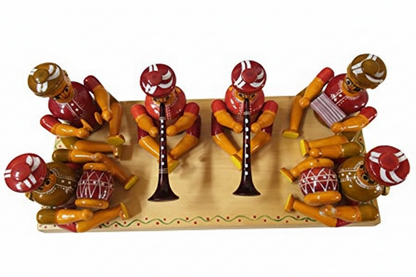 Wooden Musical Troupe | Dolu Sannai Melam Show Piece | Etikoppaka Handicrafts