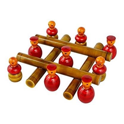 Etikoppaka Handicraft Wooden Tik Tac Toe | Handmade Wooden Items