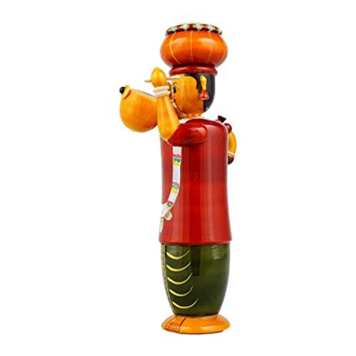 Wooden Haridasu with Holding Veena | Etikoppaka Handmade Toys