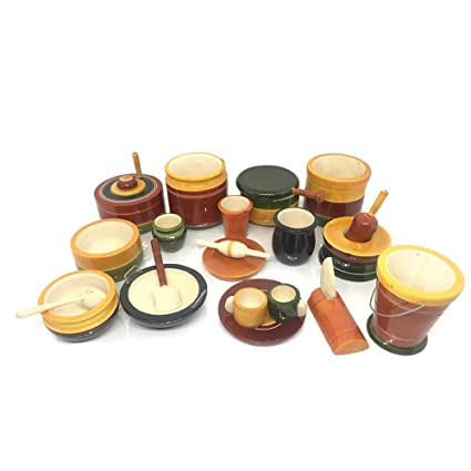 Kitchen Wooden Set | Etikoppaka lacquer ware Toys