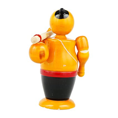 Wood Panthulu (Priest) Doll, Show Piece | Etikoppaka Lacquer Toys